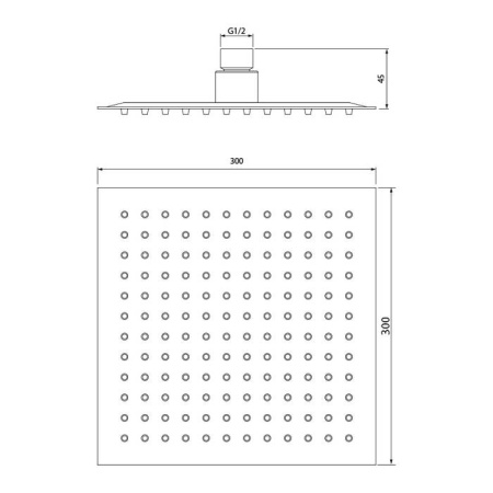 Верхний душ IDDIS Built-in Shower Accessories 00630SSi64, хром